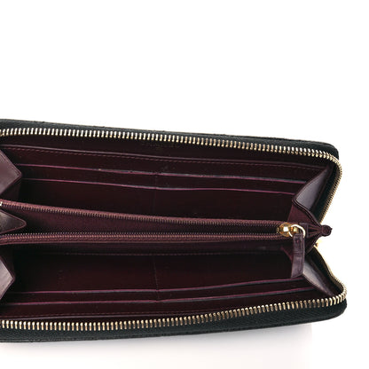 Chanel Caviar Quilted Large Gusset Zip Around Wallet Black 5 of 12