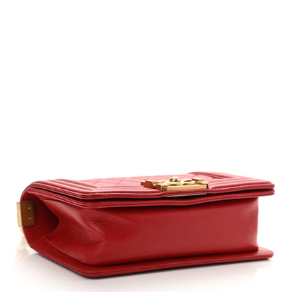 Chanel Lambskin Quilted Small Boy Flap Red 2 of 10