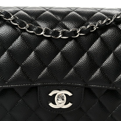 Chanel Caviar Quilted Medium Double Flap Black 9 of 12