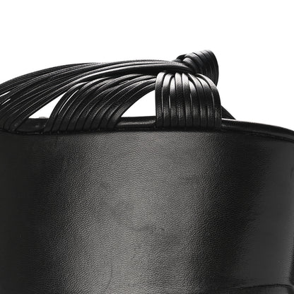 Gucci Malaga Kid Crawford Knotted Strap Platform Sandals 38.5 Black 9 of 12