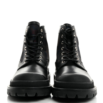 Christian Dior X Peter Doig Calfskin Camouflage Explorer Mens Boots 41 Black Multicolor 2 of 8