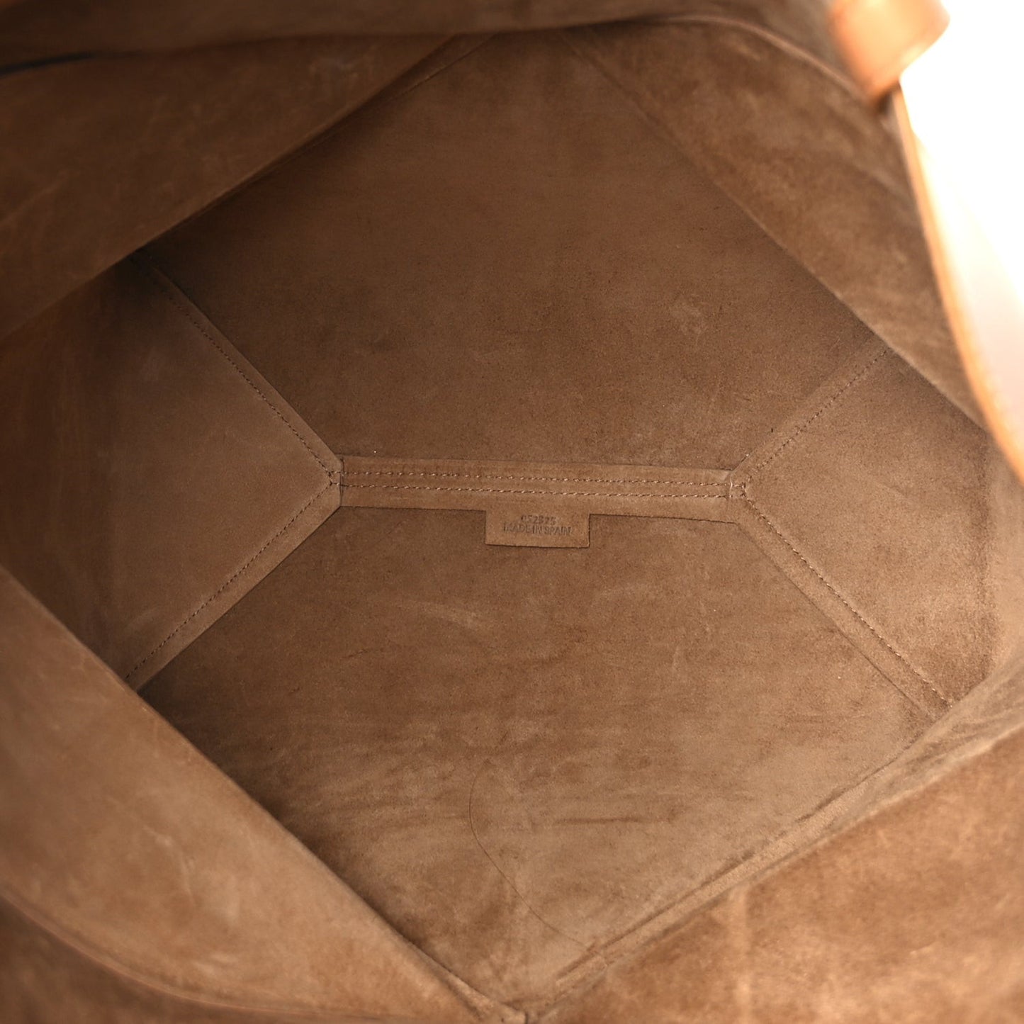 Shiny Calfskin Medium Puzzle Fold Tote Warm Desert