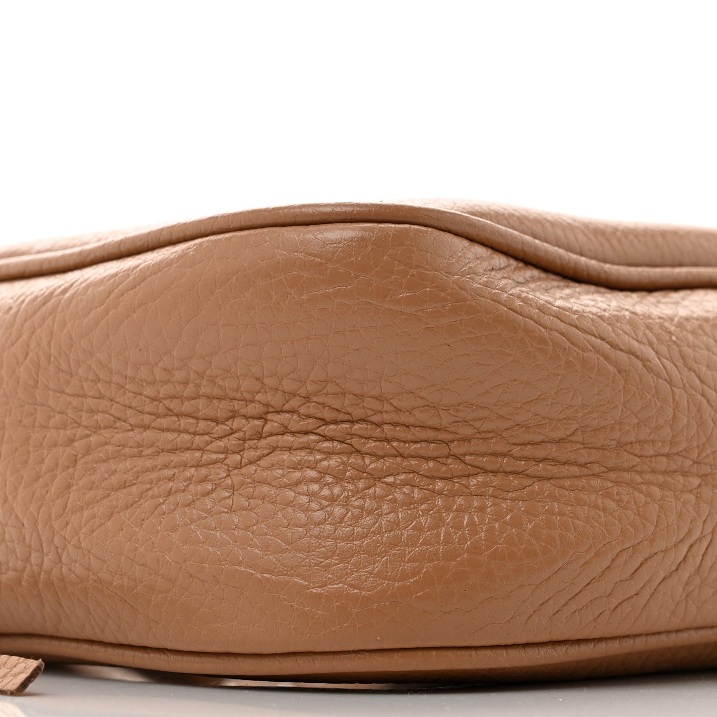Pebbled Calfskin Small Soho Disco Bag Camelia