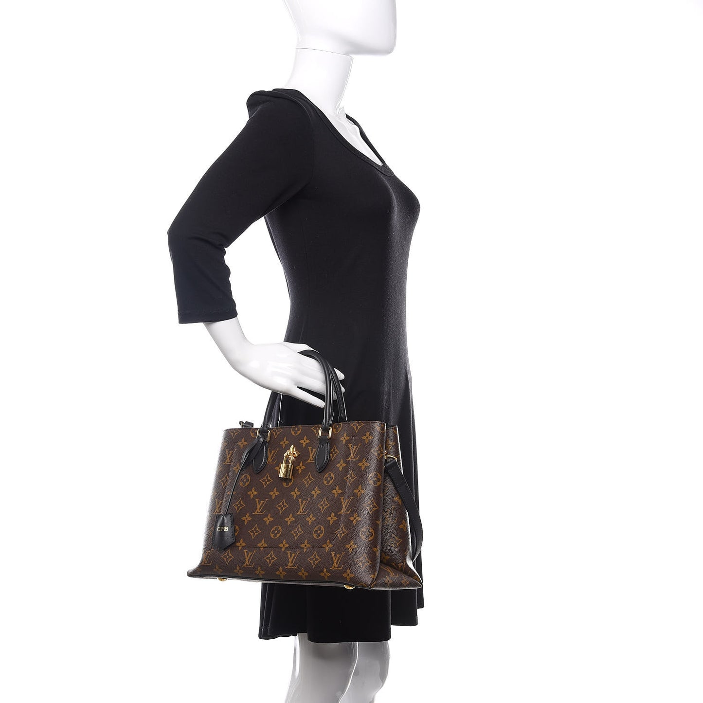 Monogram Flower Tote Black