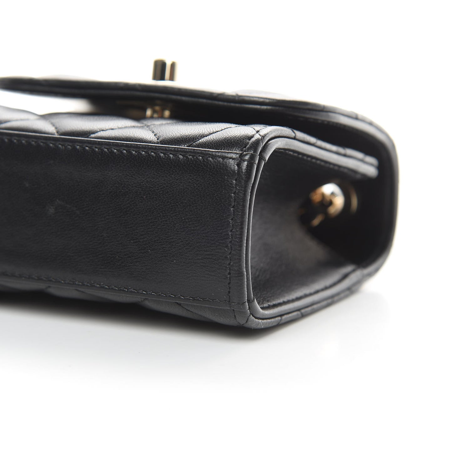 Lambskin Quilted Mini Trendy CC Chain Wallet Black