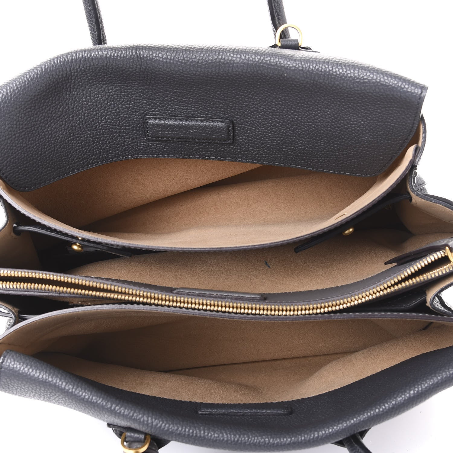 MCM Grained Calfskin Medium Milla Tote Phantom Grey 4 of 10