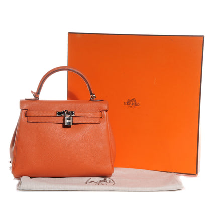 Hermes Togo Kelly Retourne 25 Orange 5 of 10