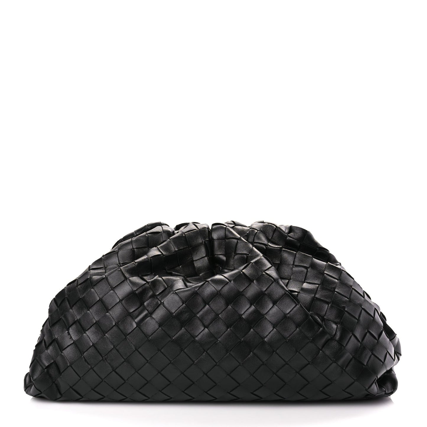 Nappa Maxi Intrecciato The Pouch Oversized Clutch Black