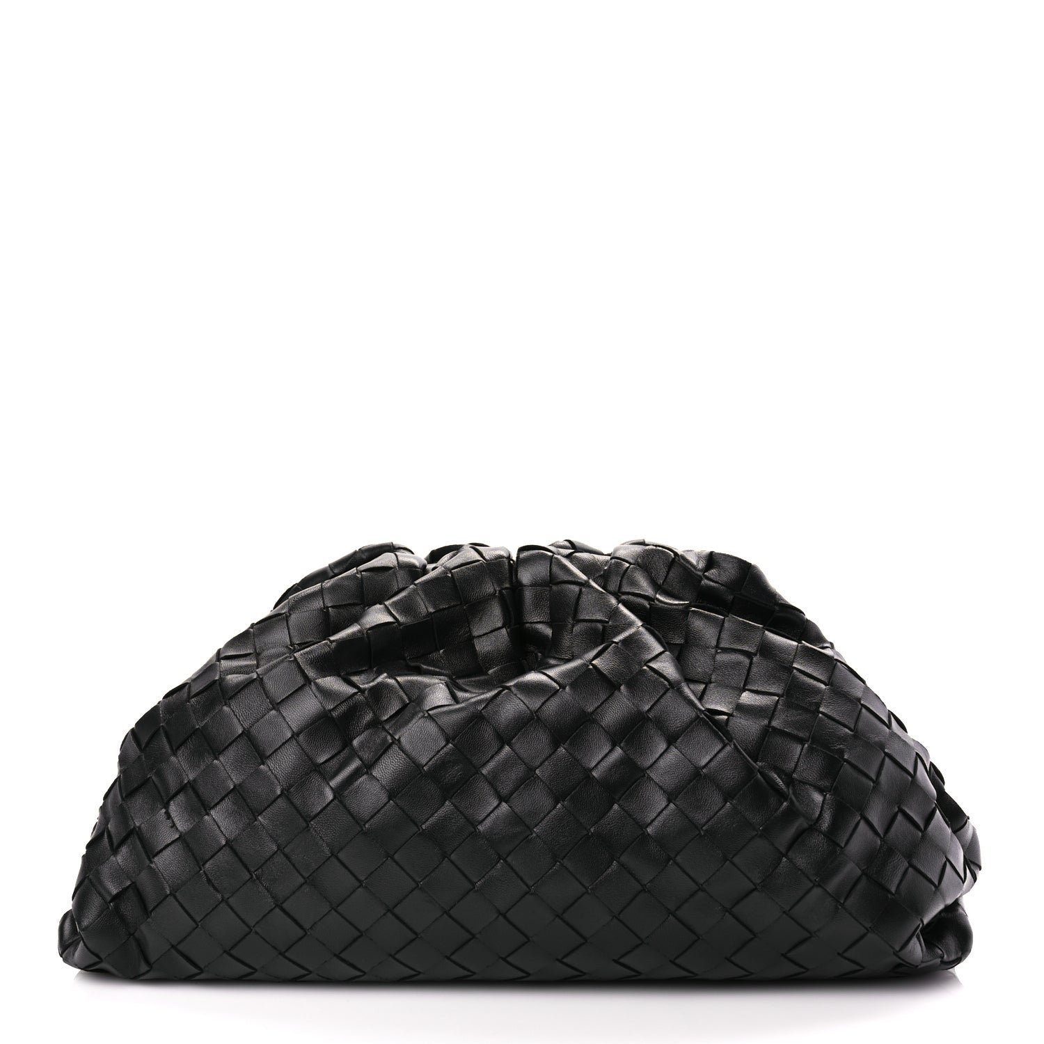 Bottega Veneta Nappa Maxi Intrecciato The Pouch Oversized Clutch Black 1 of 8