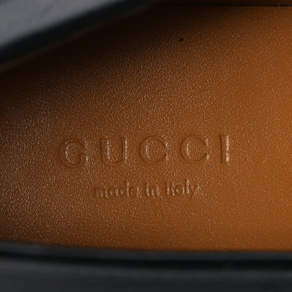 Gucci Calfskin Womens Jordaan Loafers 37.5 Black 8 of 9
