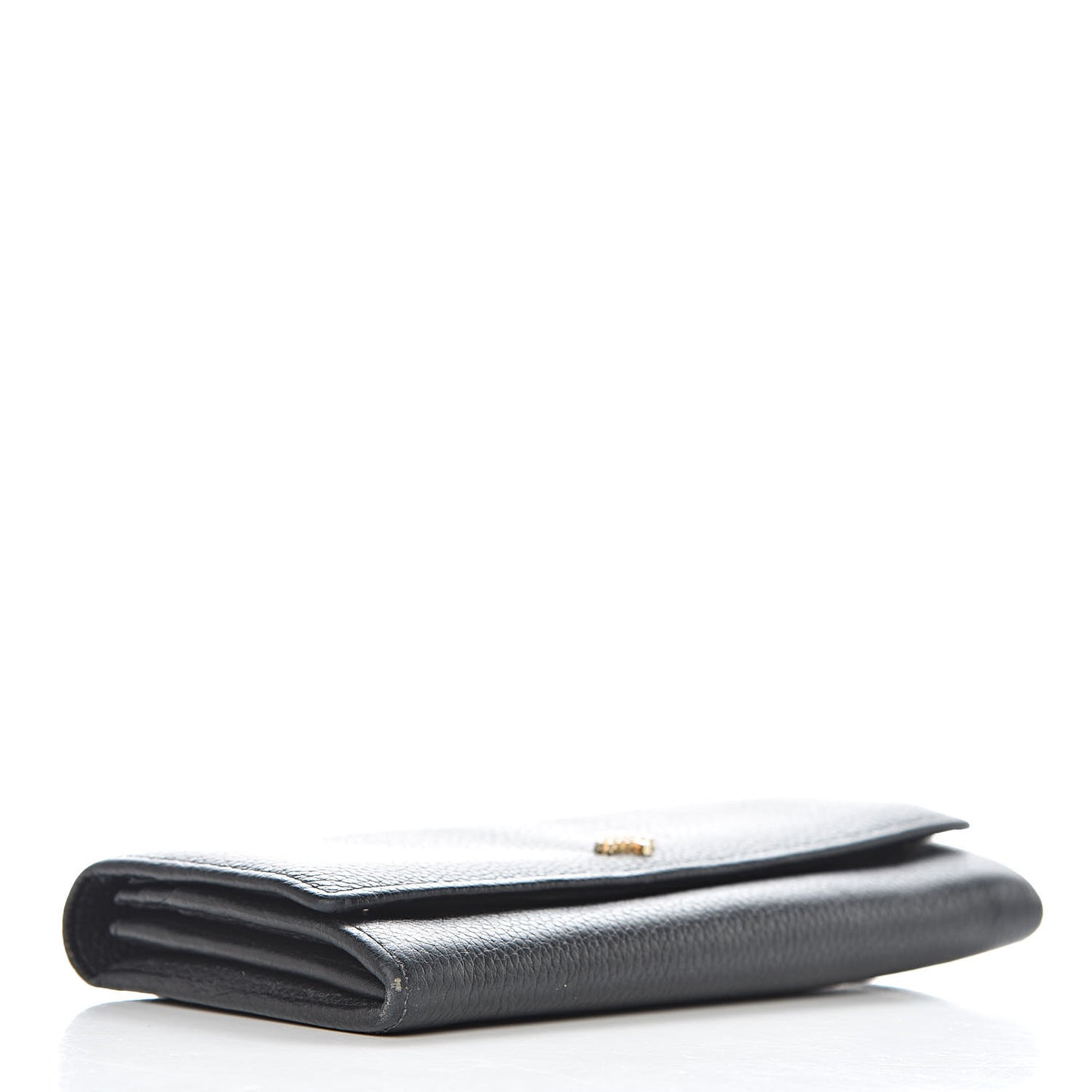 Classic Grain Small Tree Continental Wallet Black