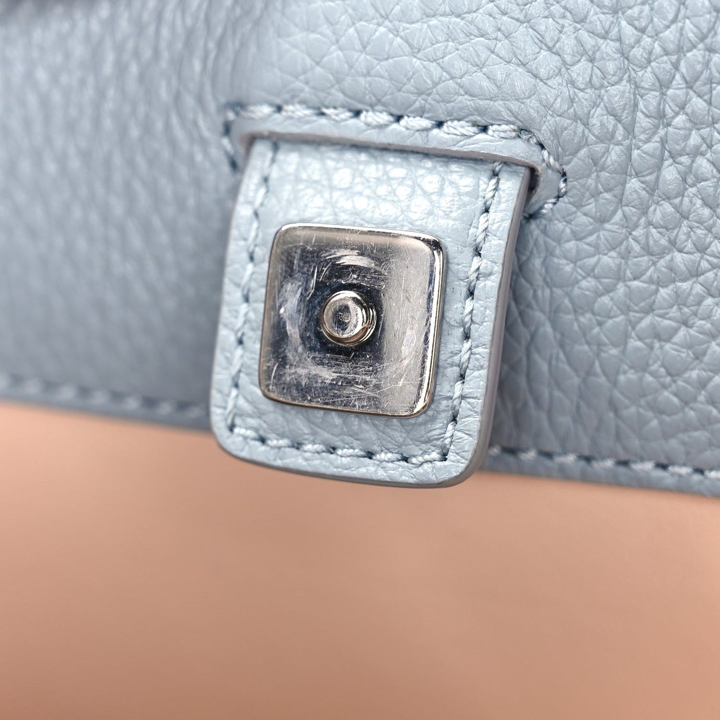 Heavy Grain Mini Iris Tote Blue Orange