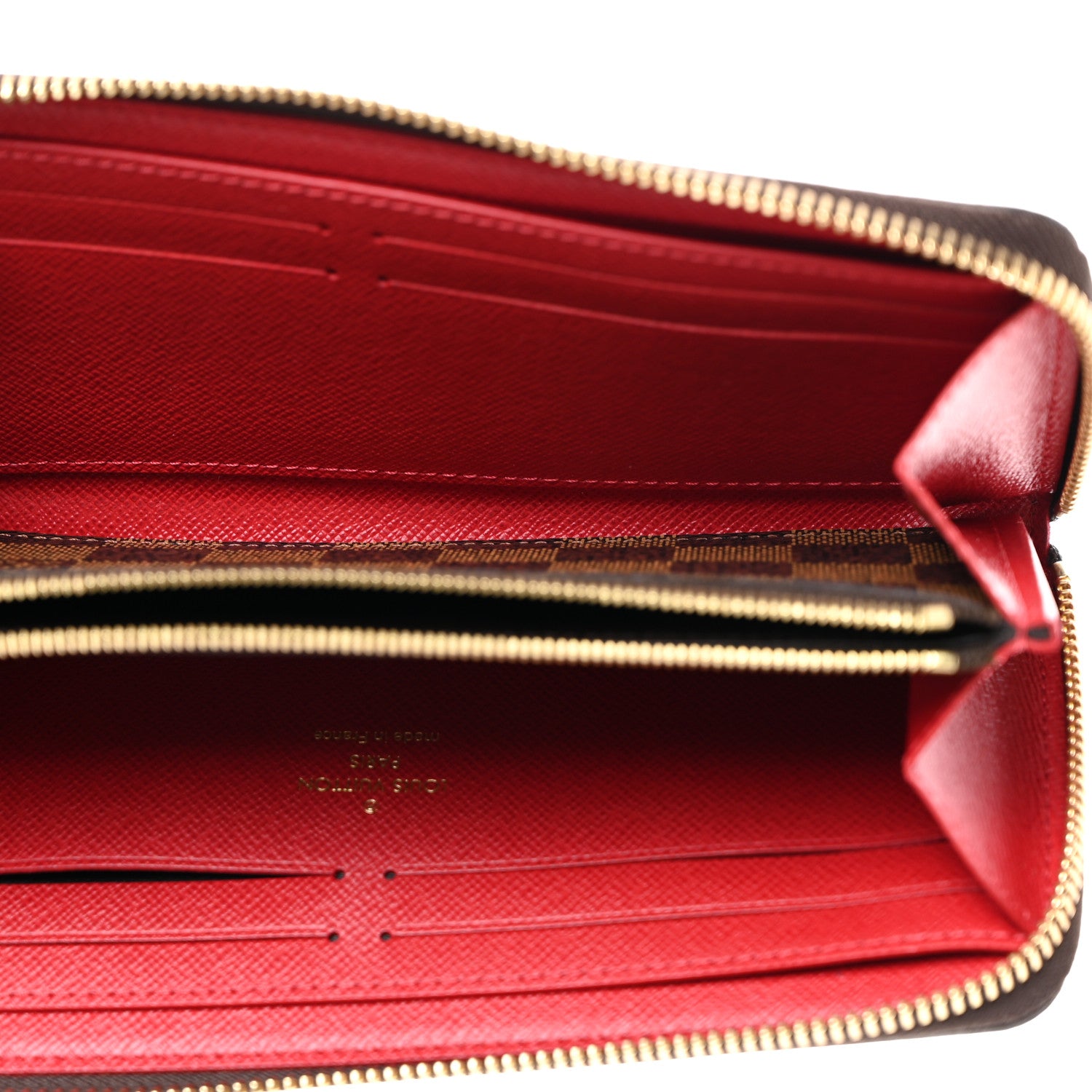 Louis Vuitton LOUIS VUITTON Damier Ebene Clemence Wallet Cherry 5 of 7