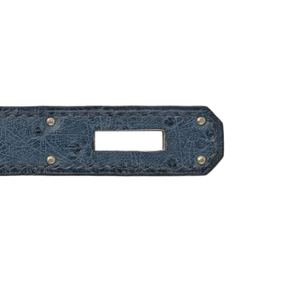 Hermes Ostrich Kelly Sellier 28 Bleu Roi 7 of 14
