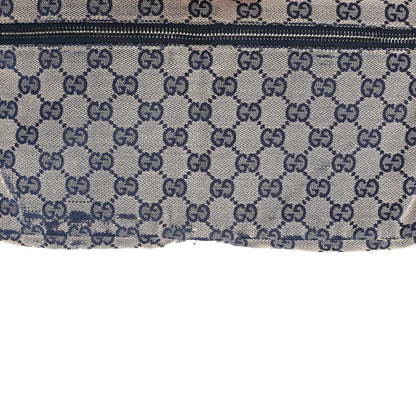 Gucci GG Monogram Web Double Pocket Belt Bag Navy 4 of 5