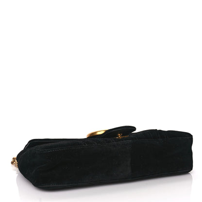 Gucci Velvet Matelasse Medium GG Marmont Shoulder Bag Black 3 of 9