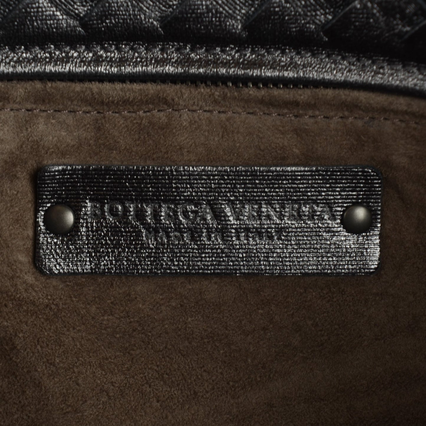 Grosgrain Intrecciato Large Seamless Tote Argento
