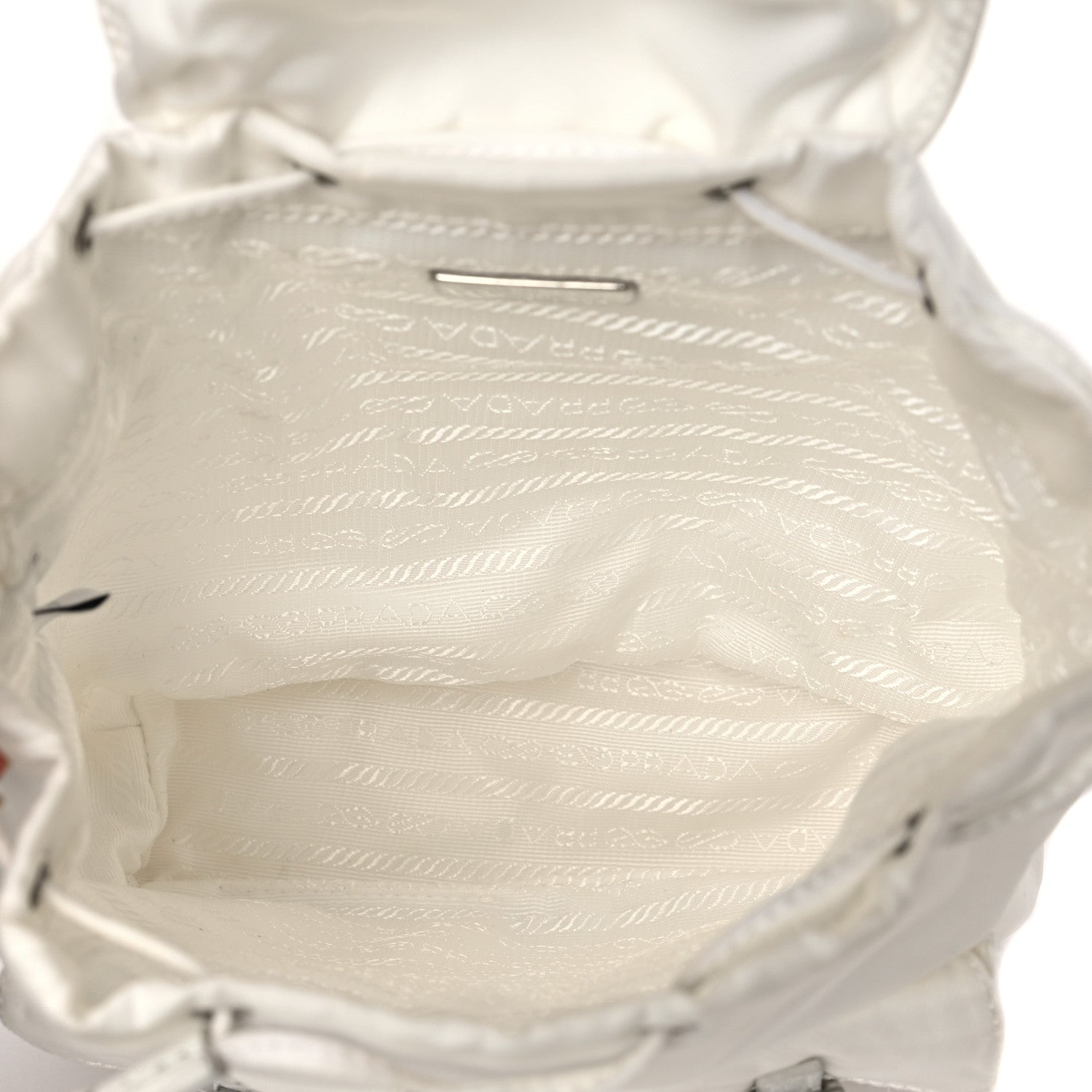 Prada Nylon Vela Mini Crossbody Backpack White 5 of 12