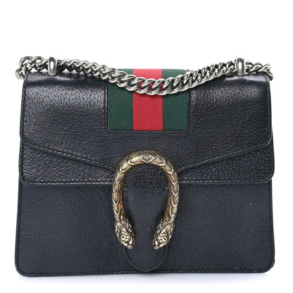 Gucci Calfskin Web Mini Dionysus Shoulder Bag Black 1 of 7