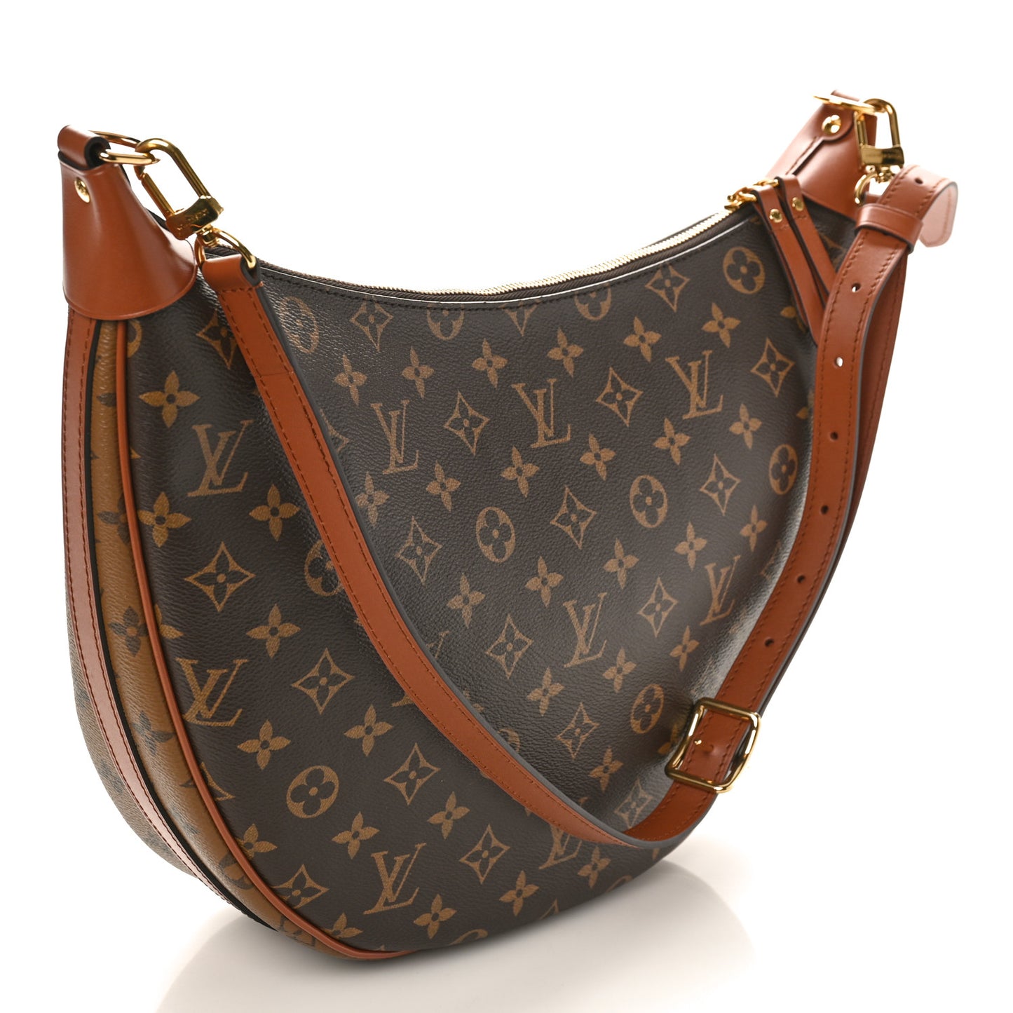 Reverse Monogram Loop Hobo