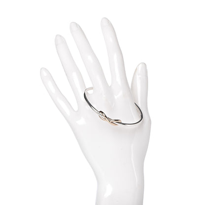 Tiffany Sterling Silver 18K Rose Gold Infinity Cuff Bracelet 2 of 5