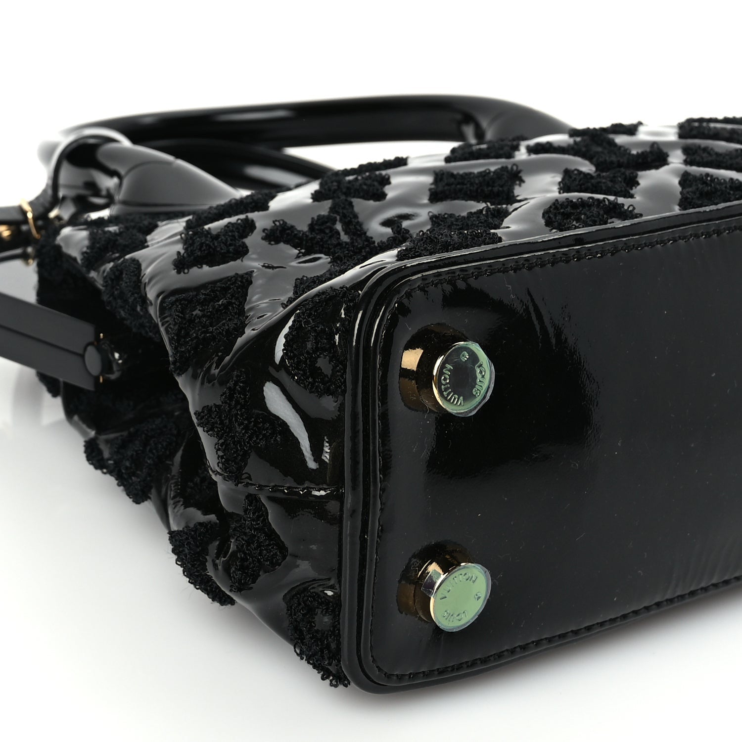 Louis Vuitton Patent Lambskin Fascination Lockit BB Frame Black 7 of 8