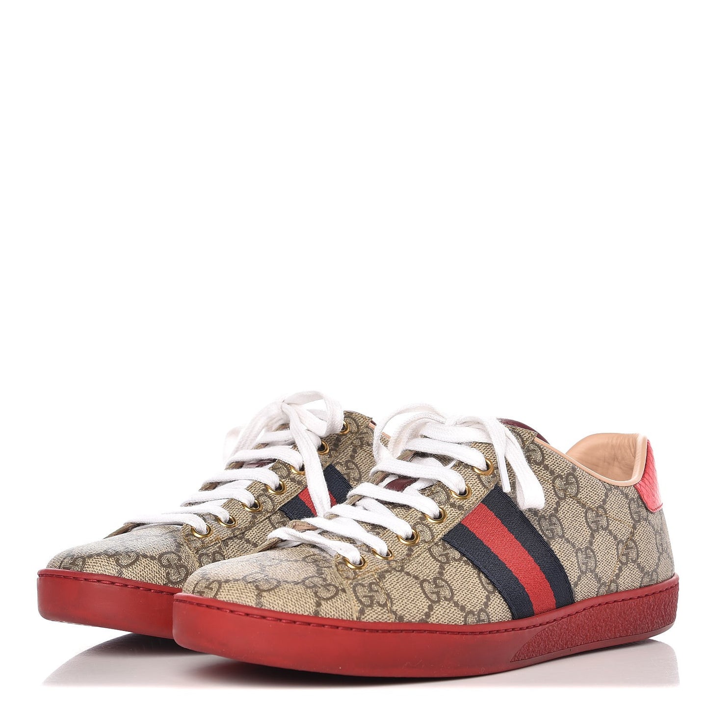 GG Supreme Monogram Ayers Web Ace Sneakers 38