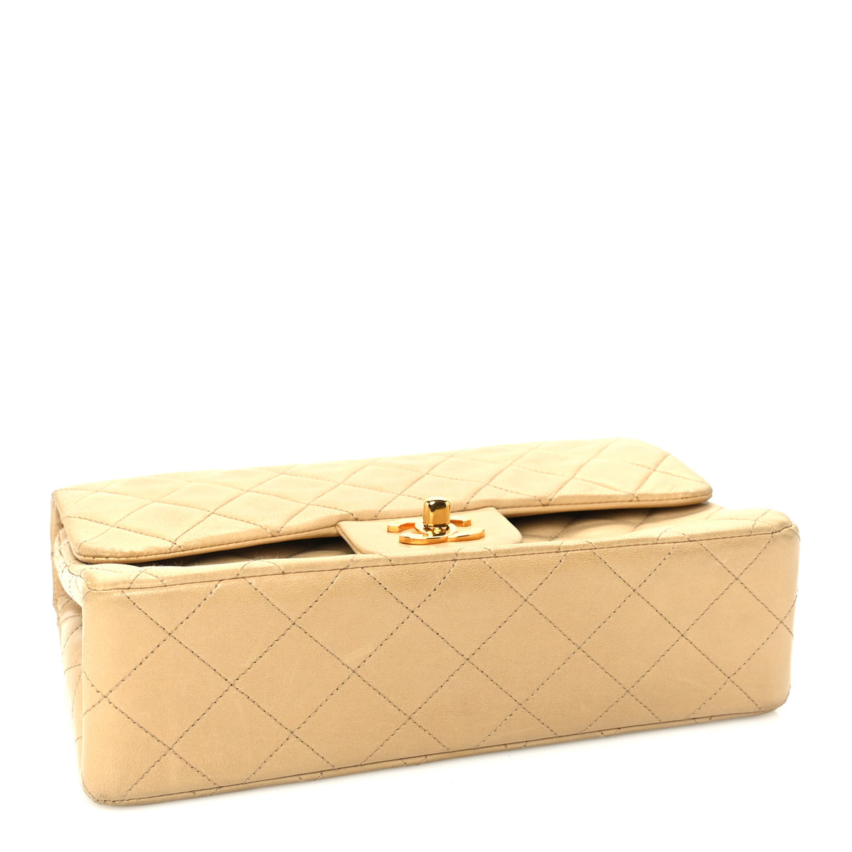 Chanel Lambskin Quilted Small Double Flap Beige 3 of 9
