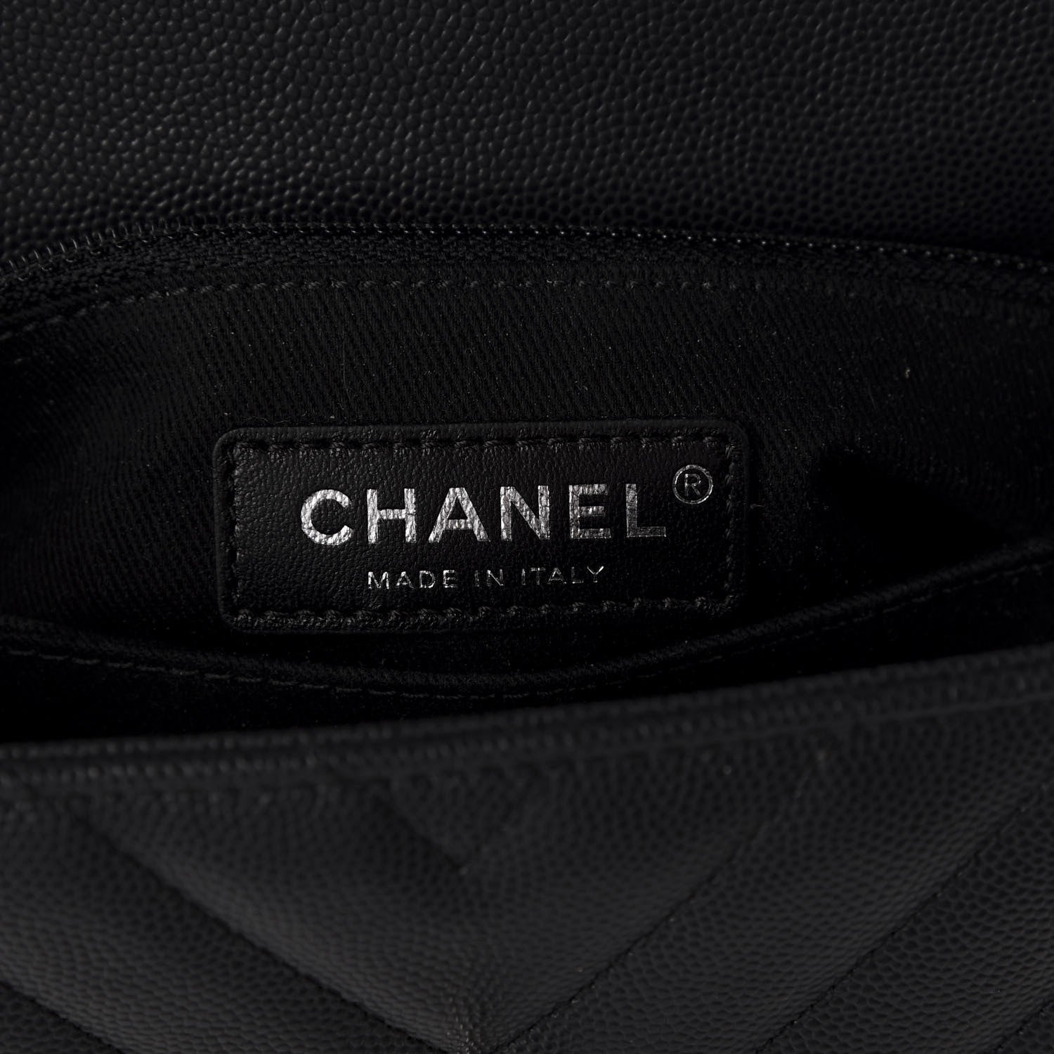 Chanel Caviar Chevron Quilted Mini Coco Handle Flap Dark Grey 10 of 12