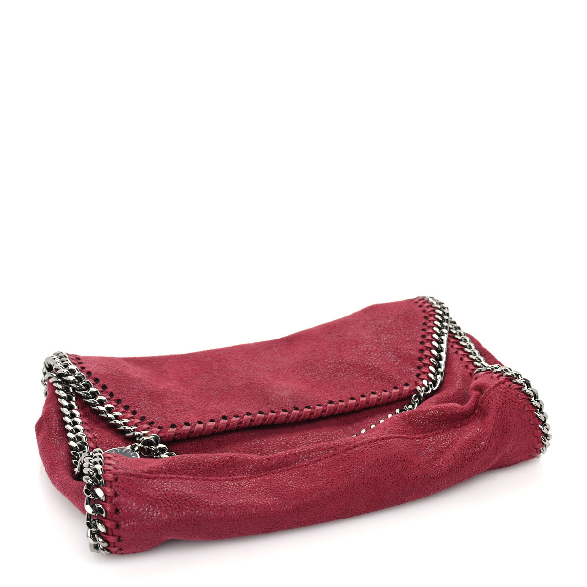 Shaggy Deer Tiny Fold Over Falabella Tote Plum