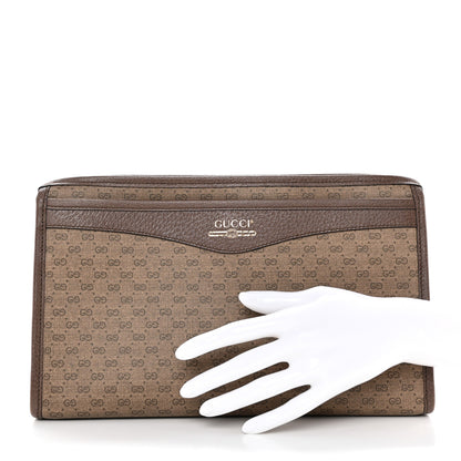 Gucci Mini Vintage GG Supreme Monogram Zip Pouch Beige New Acero 2 of 8