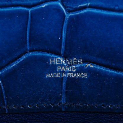Hermes Shiny Niloticus Crocodile Kelly Cut Pochette Mykonos 8 of 19