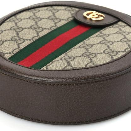 Gucci GG Supreme Monogram Web Mini Ophidia Round Shoulder Bag Brown 8 of 8