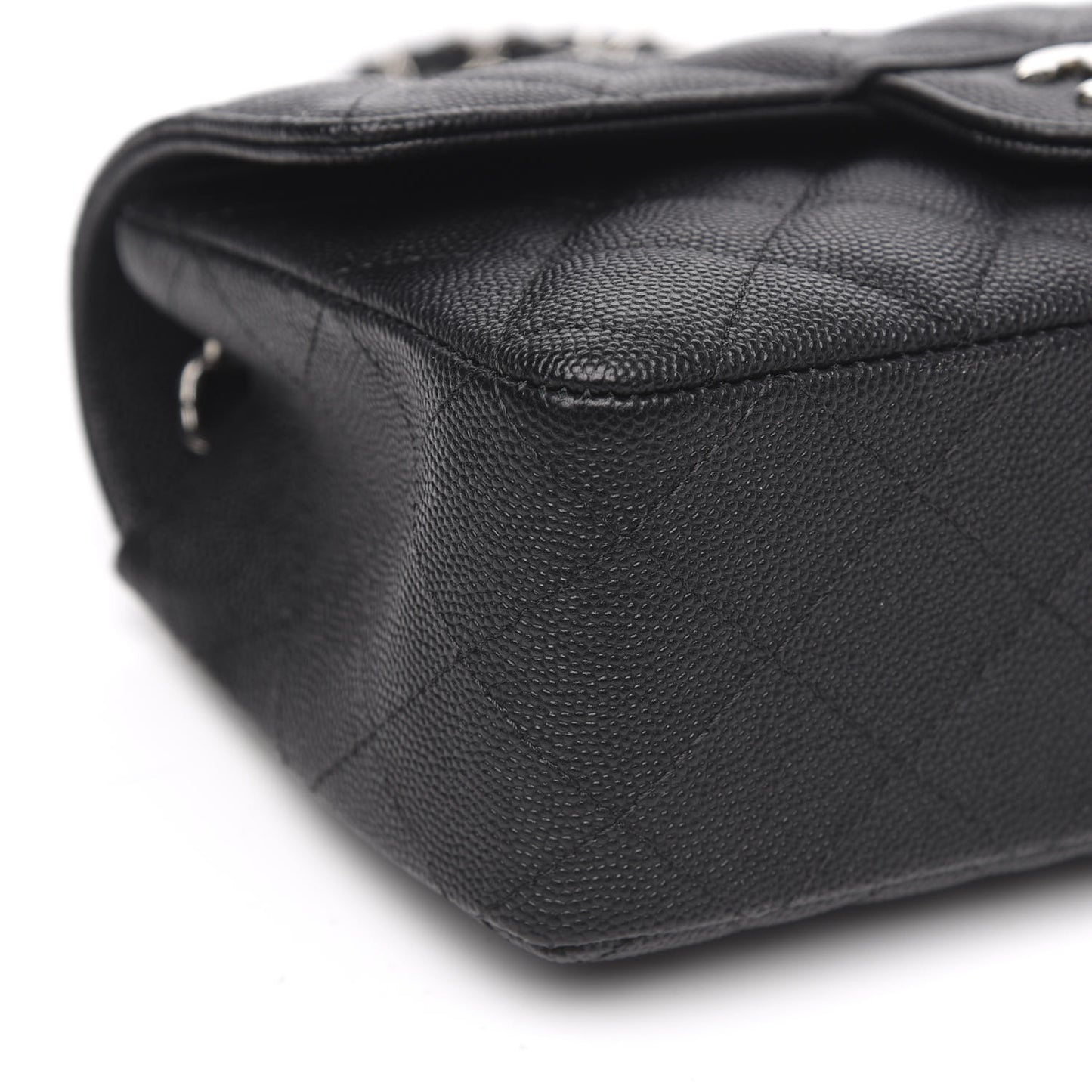 Caviar Quilted Mini Rectangular Flap Black
