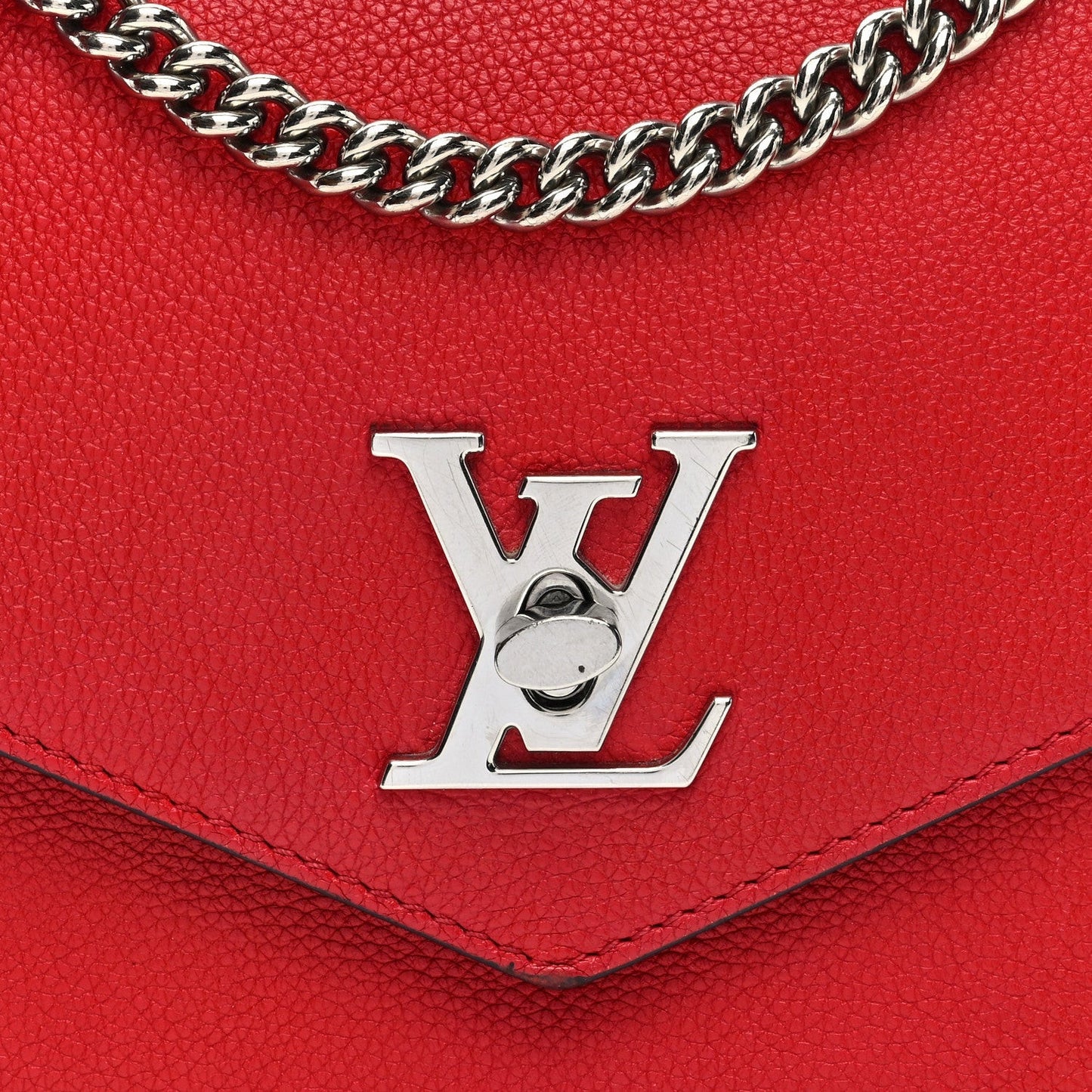 Soft Calfskin Mylockme Chain Bag BB Rubis