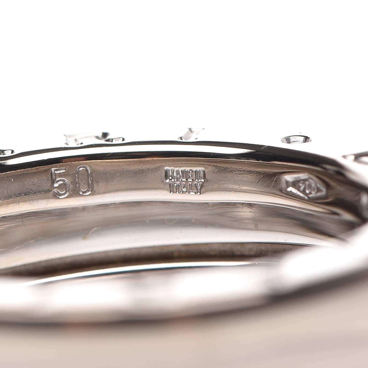 Bulgari 18K White Gold B.Zero1 Two-Band Ring 50 5.25 6 of 8