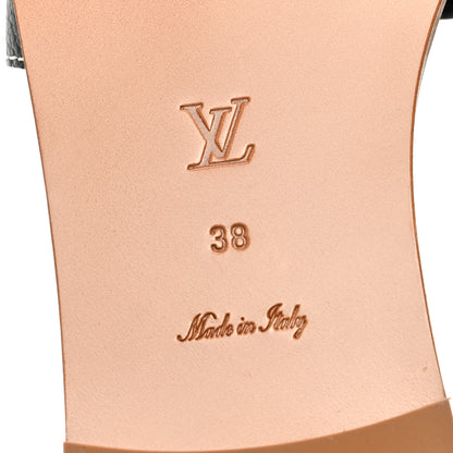 Louis Vuitton Calfskin Lock It Flat Mule 38 Black 6 of 7