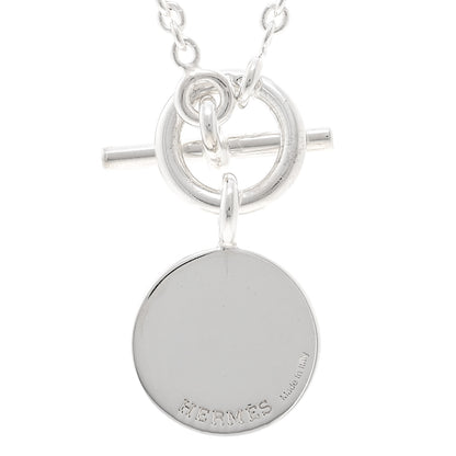 Hermes Sterling Silver Amulettes H Confettis Pendant Necklace 4 of 5