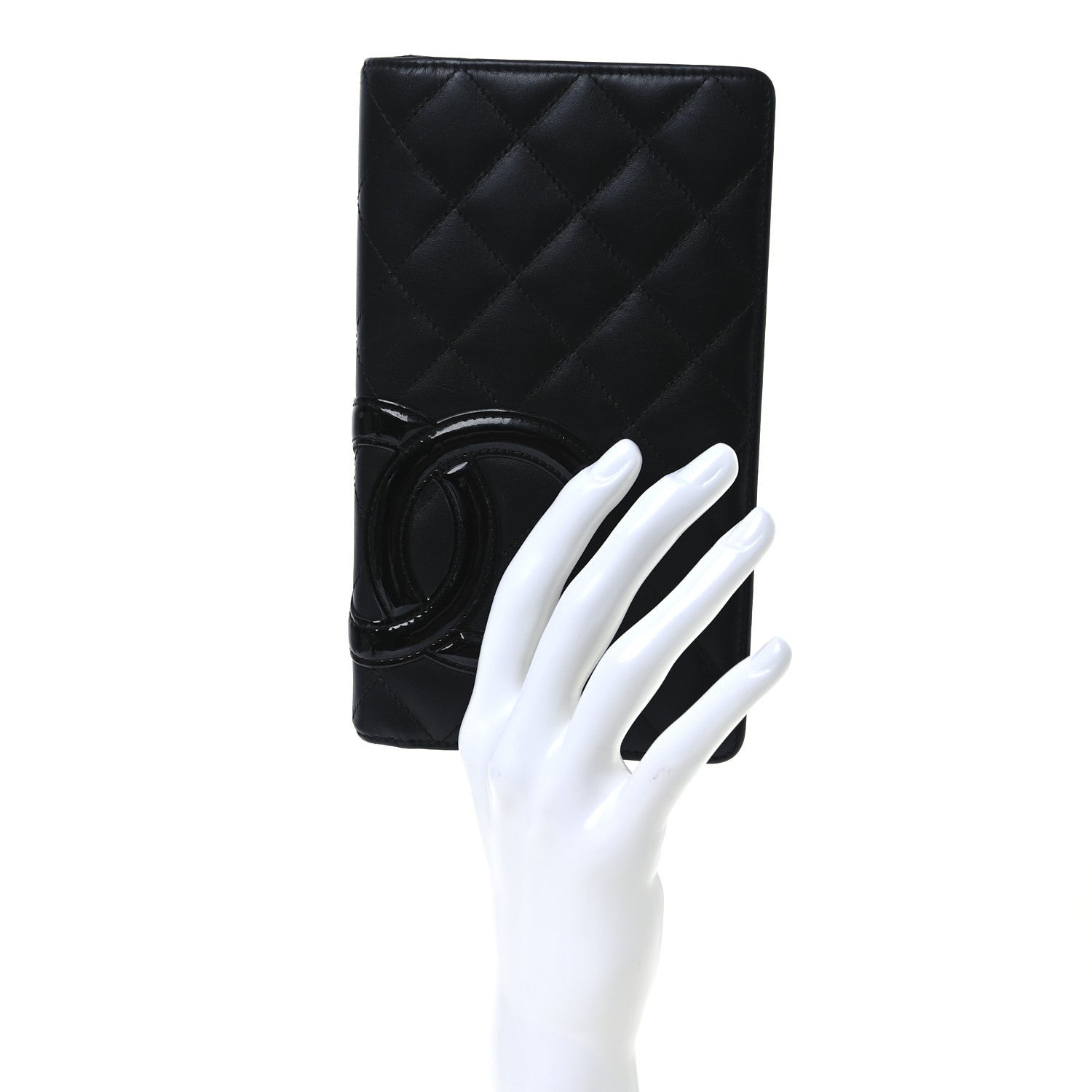 Chanel Calfskin Quilted Cambon Yen Wallet Black 2 of 7