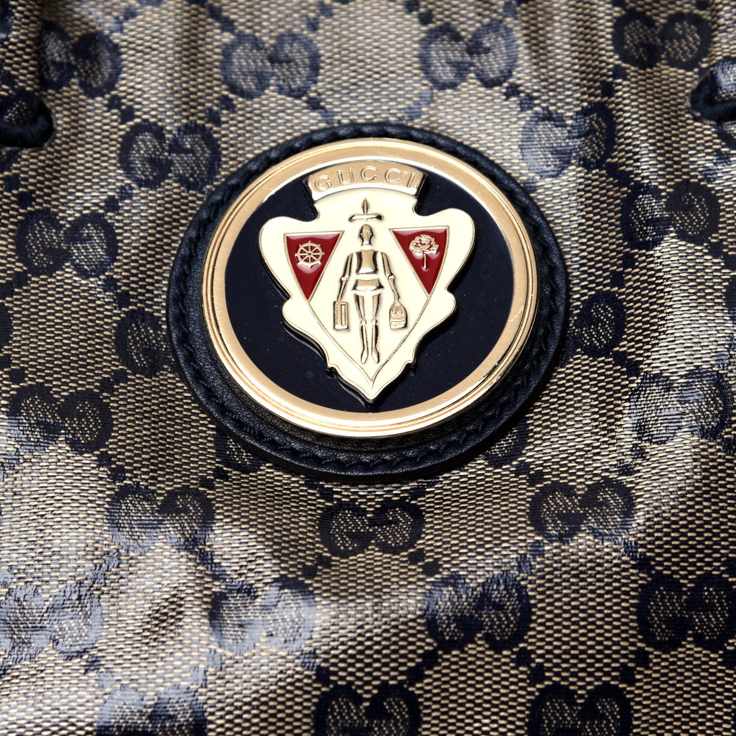 Gucci Crystal Monogram Hysteria Tote Navy Blue 9 of 10