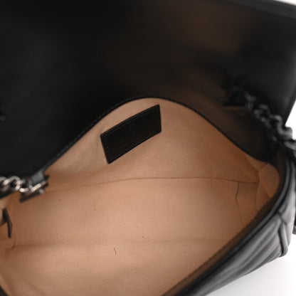 Gucci Calfskin Matelasse Monochrome GG Marmont Chain Belt Bag  Black 4 of 8