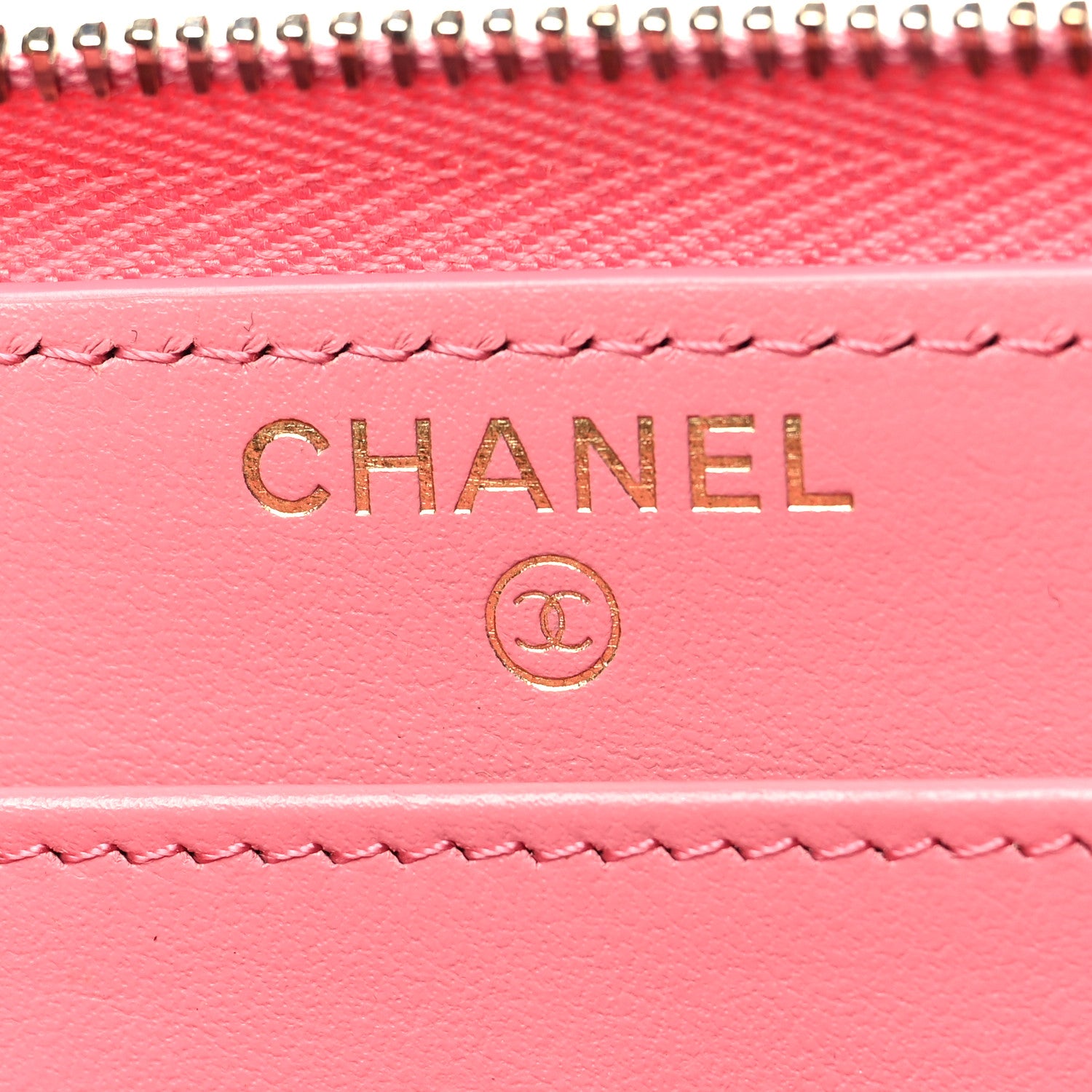 Chanel Caviar Quilted Zip Around Wallet Pink 6 of 13