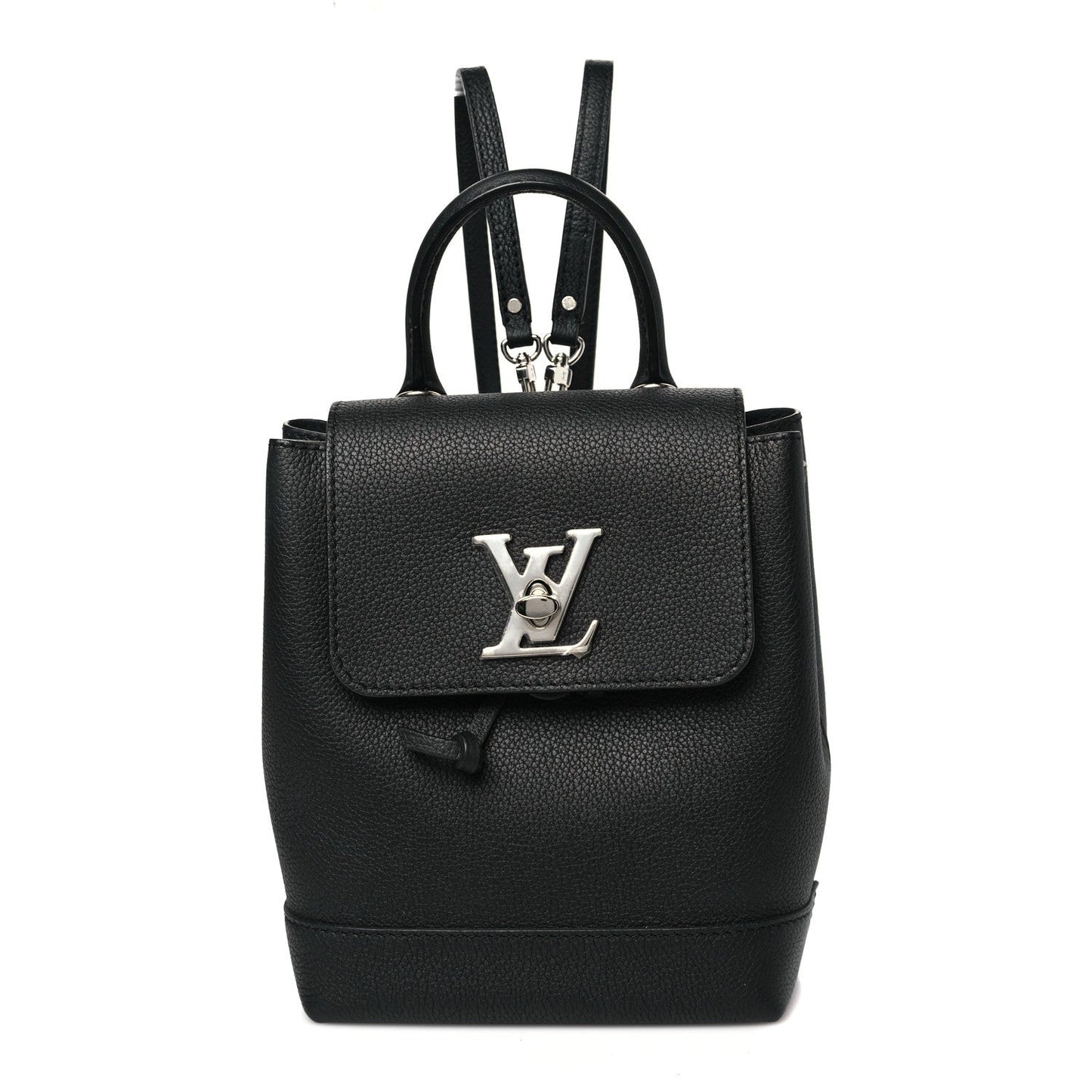 Calfskin Lockme Backpack Black