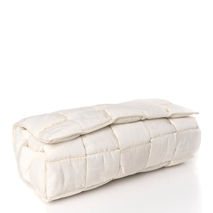 Bottega Veneta Nylon Intrecciato Padded Tech Maxi Cassette Bag White 3 of 8