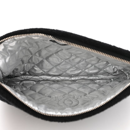 Chanel Terry Cotton CC Beach Tote Set Black 7 of 13