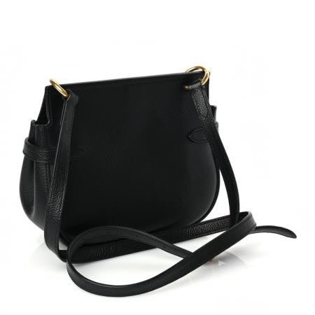 Small Classic Grain Calfskin Small Amberley Satchel Black