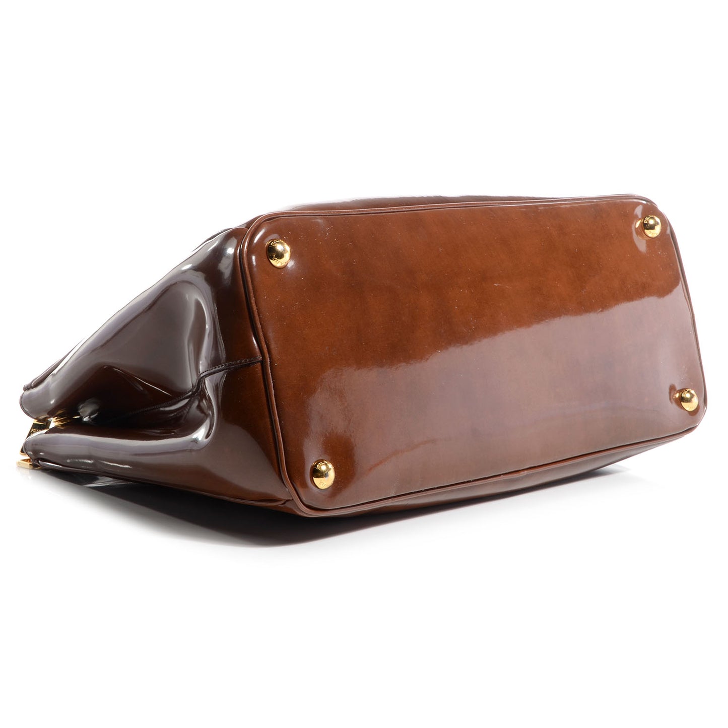 Spazzolato Double Zip Medium Tote Tobacco Fume