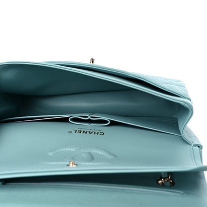 Chanel Caviar Quilted Medium Double Flap Light Blue 4 of 9