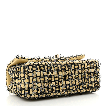 Chanel Tweed Quilted Mini Rectangular Flap Yellow Black 4 of 11