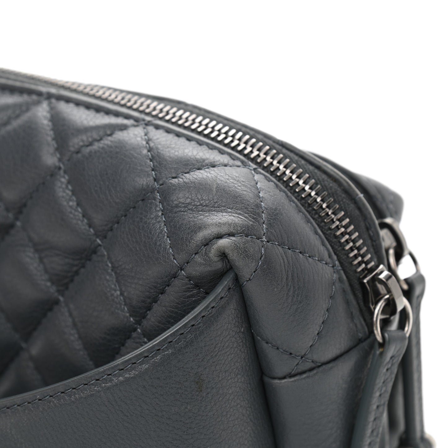 Calfskin Quilted Waist Bag Dark Grey